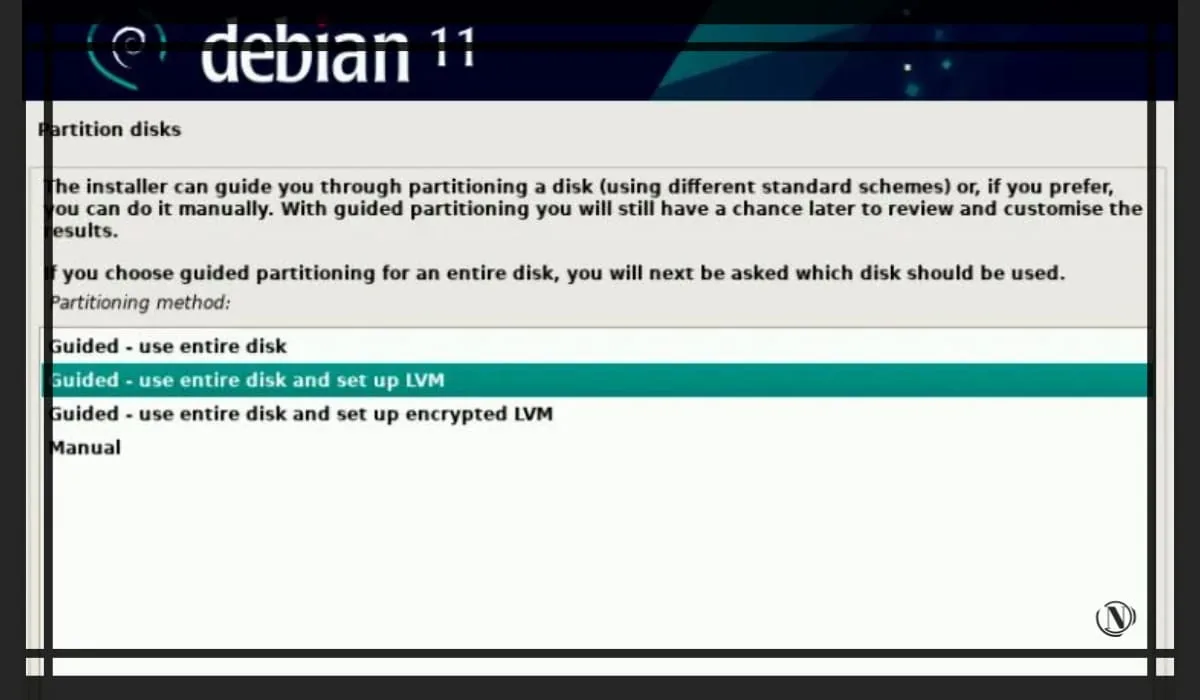 Разметка диска в debian 11.