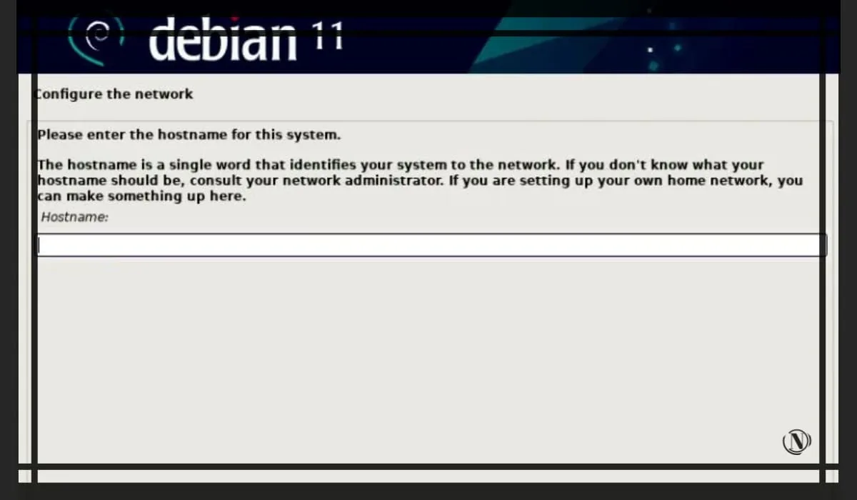 Debian 11 Ввод имени компьютера, настройка сети.