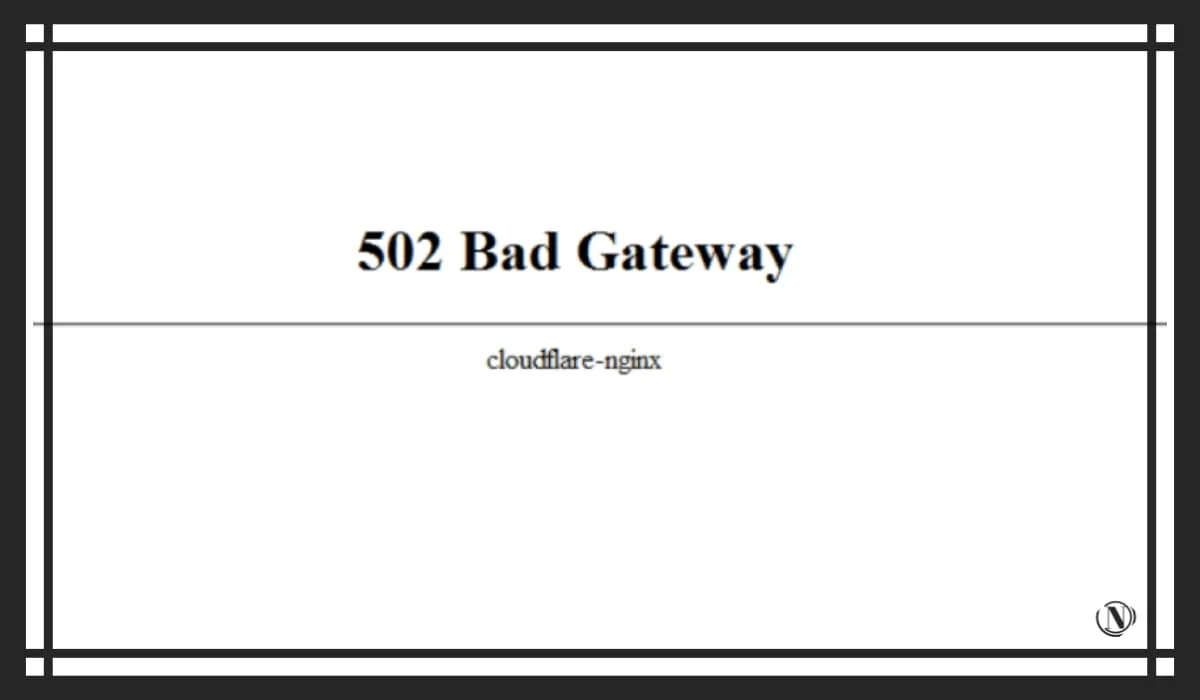 Пример ошибки: 502 Bad Gateway.